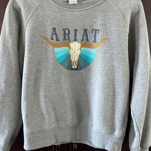 Ariat Heather Gray Sweatshirt with Graphic Design